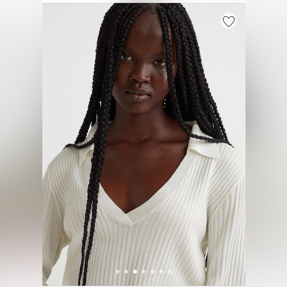 H&M Collared Rib-knit Top - Picture 2 of 11